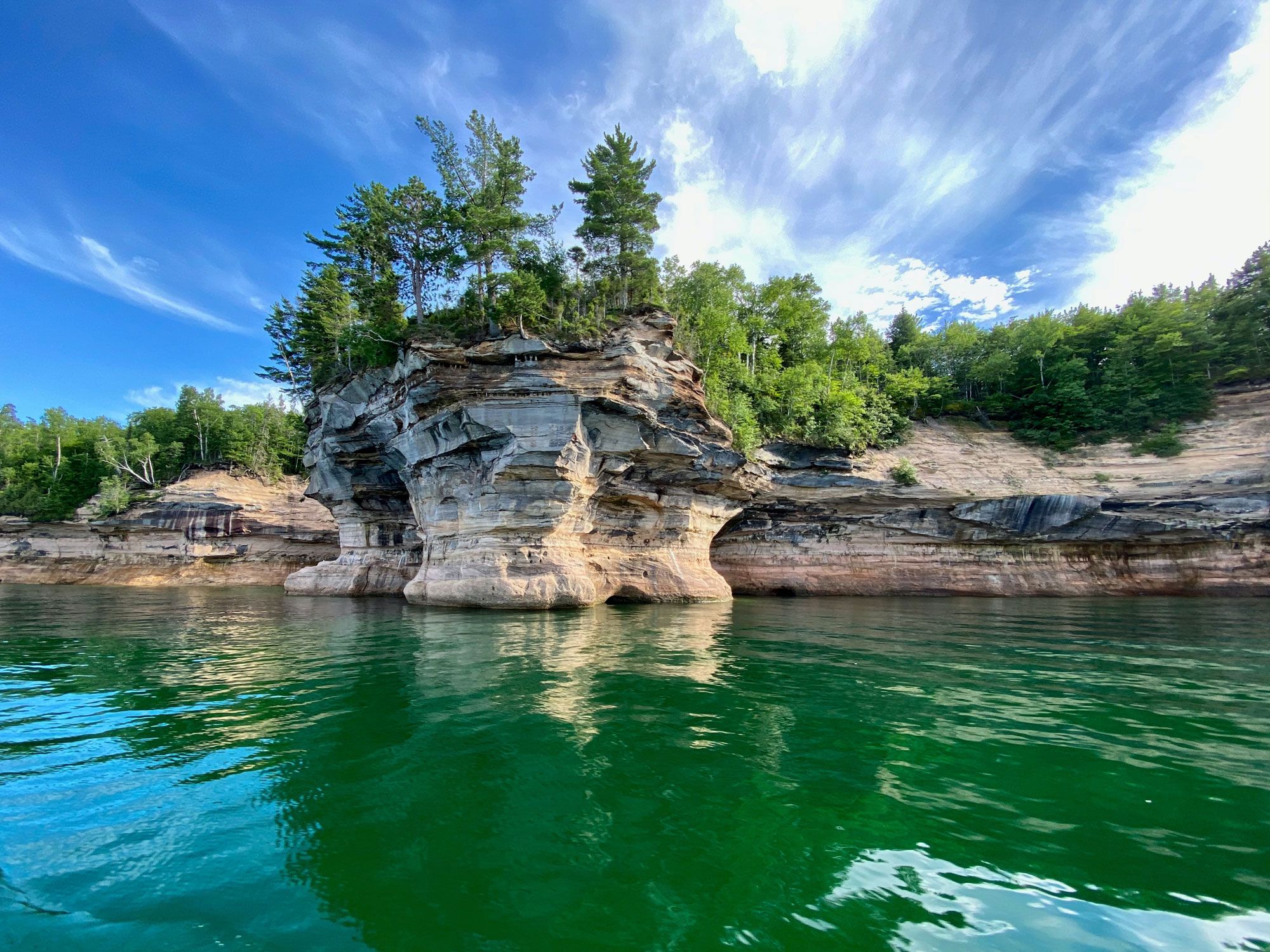 Pictured Rocks National Lakeshore on Lake Superior in Michigan's Upper Peninsula