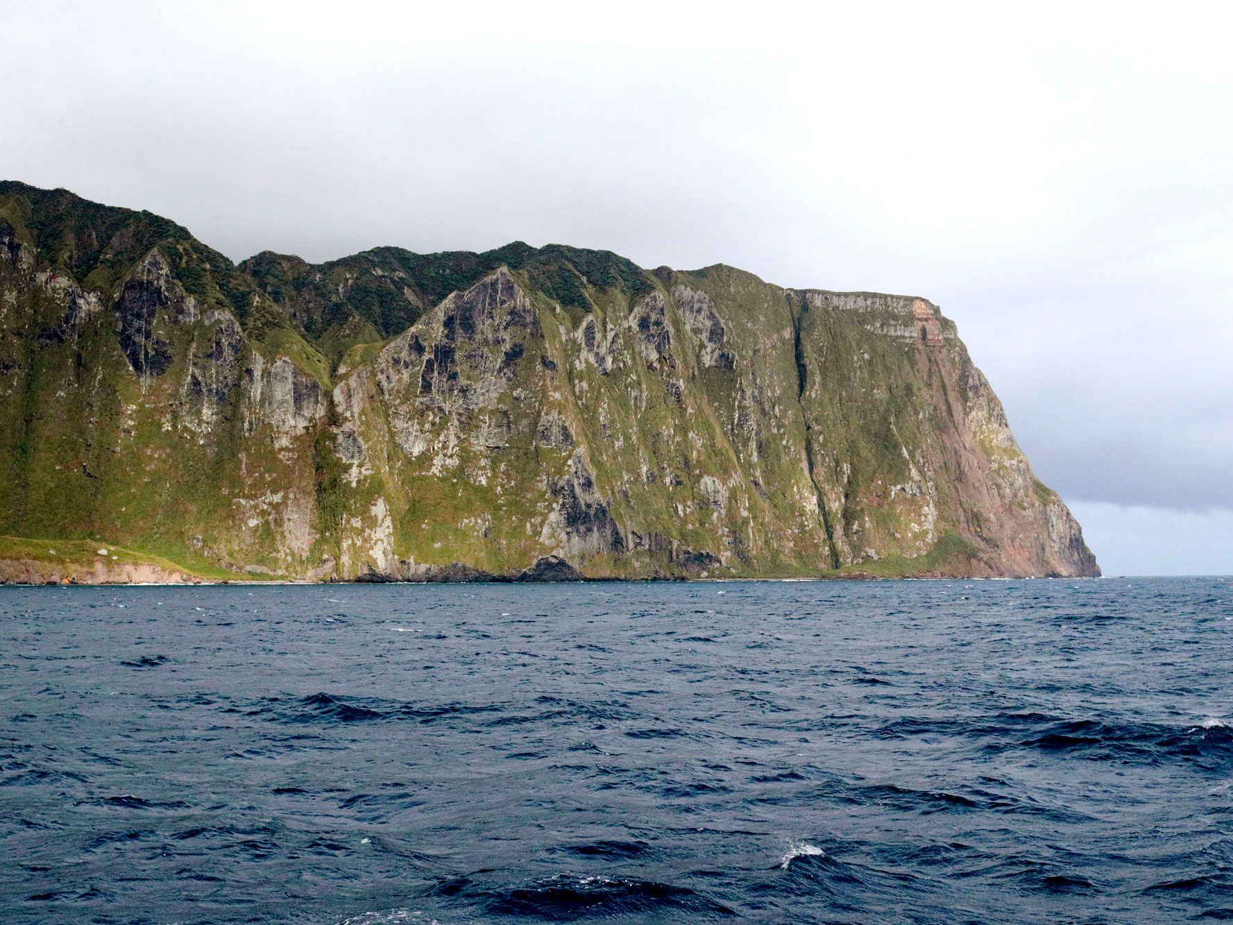 View of Inaccessible Island from coastal waters