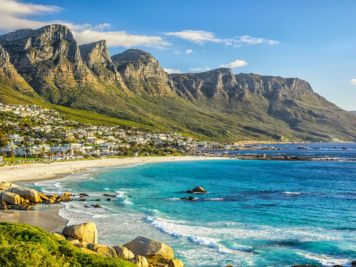 Mountainous coastline of South Africa