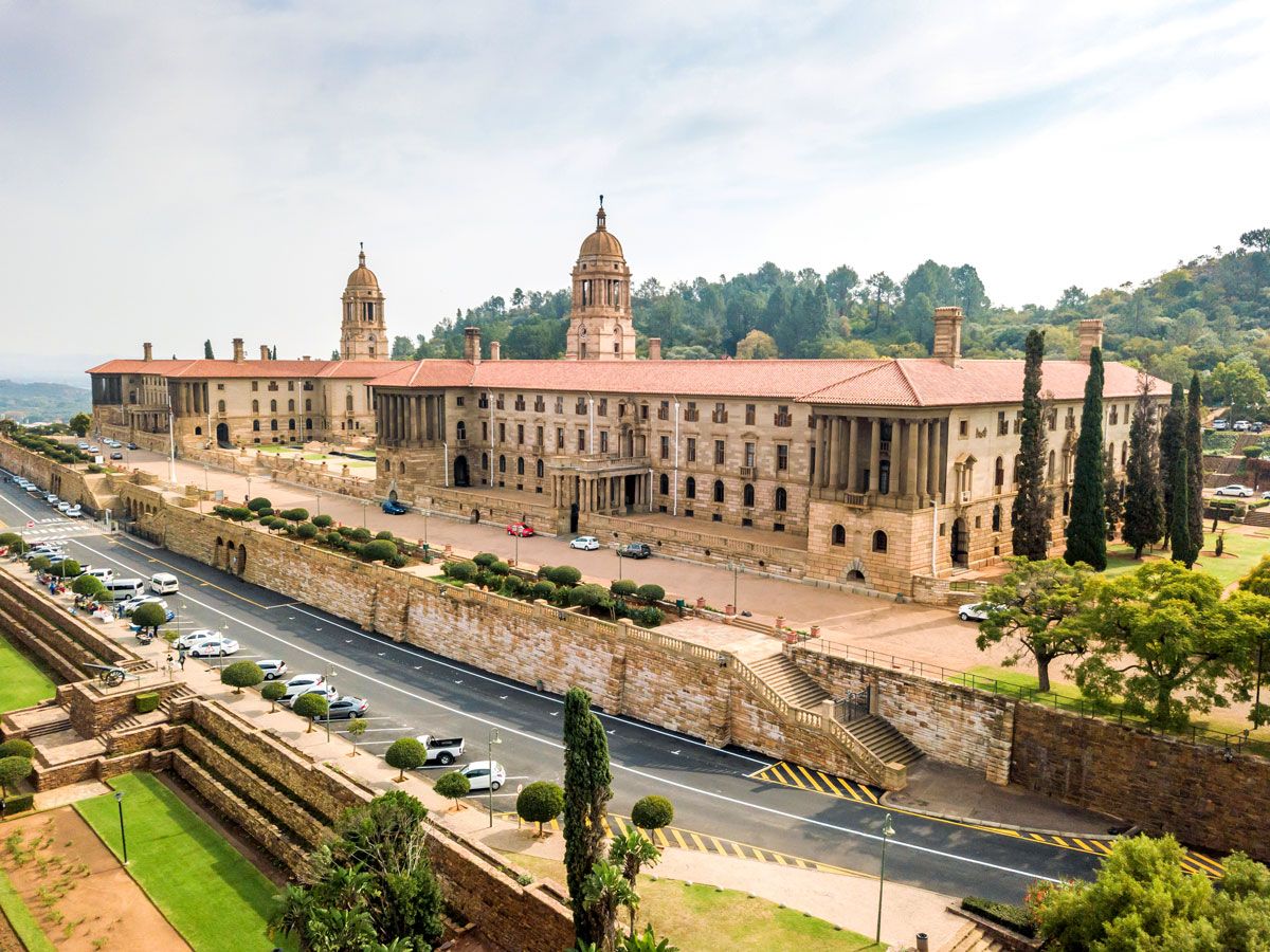 Union Buildings in Pretoria, South Africa, seen from above