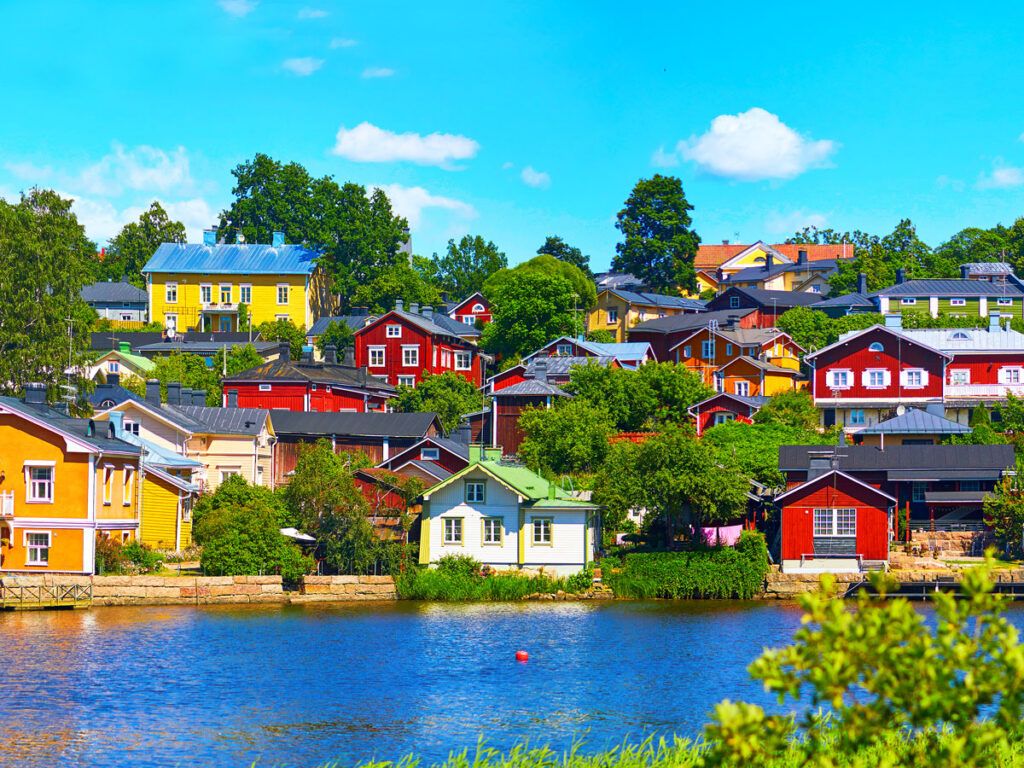 Coastal village in Finland