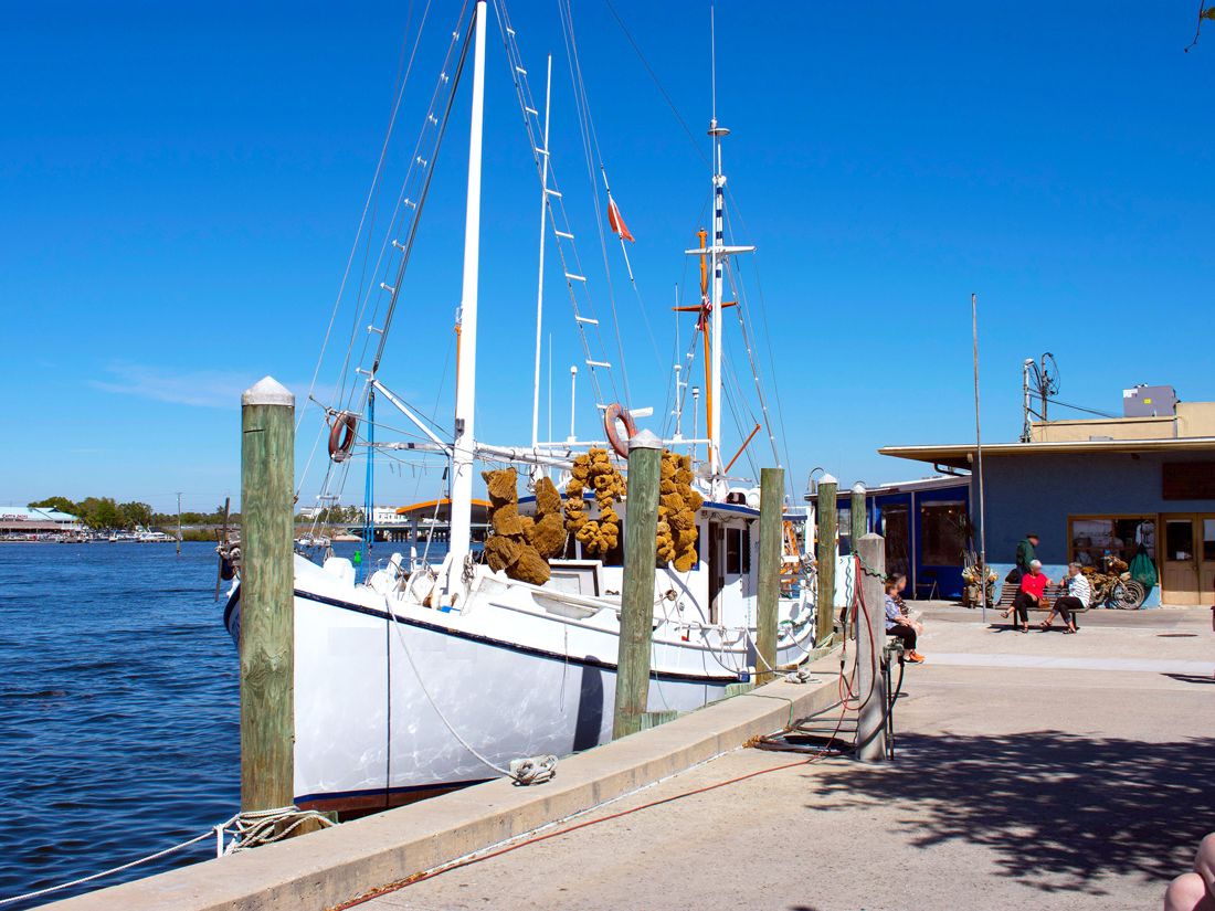 Image of the Tarpon Springs sponge docks in Tarpon Springs, Florida