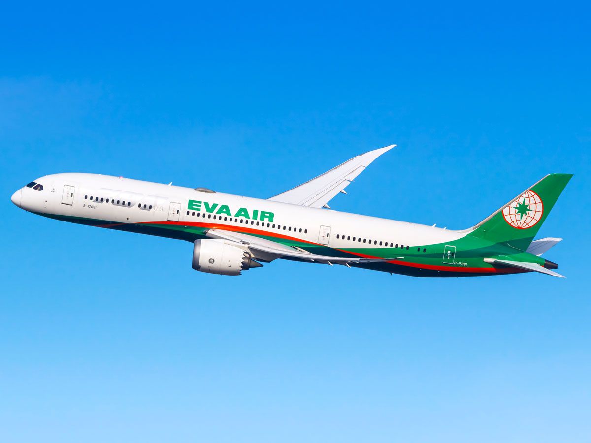 EVA Air Boeing 787 on departure