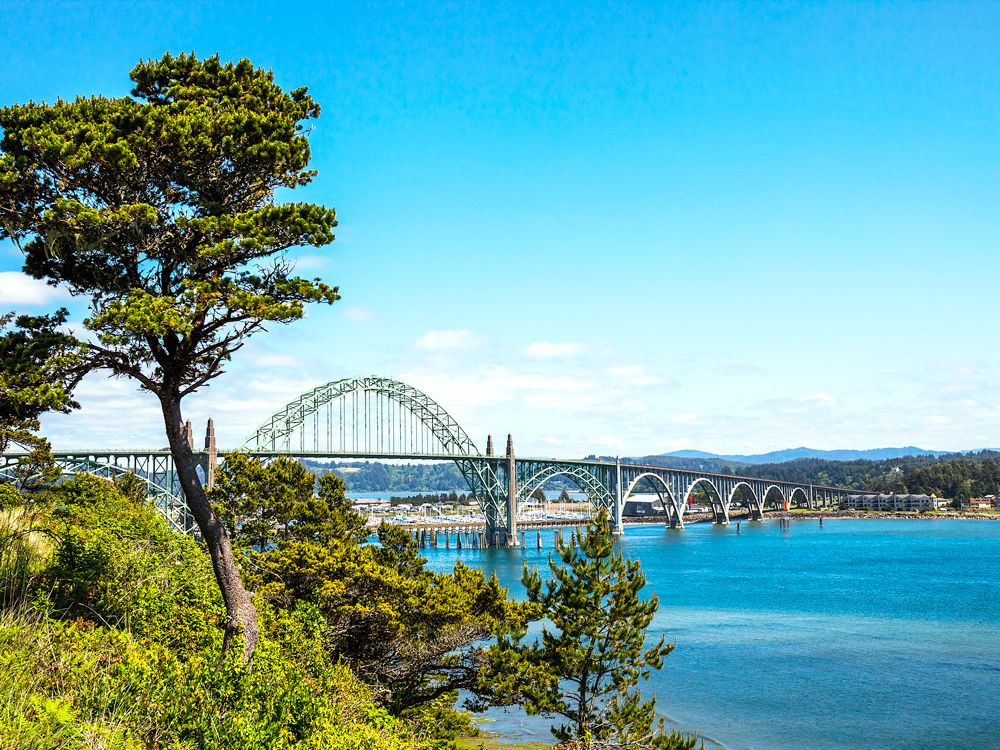 Yaquina Bay Bridge in Newport, Oregon