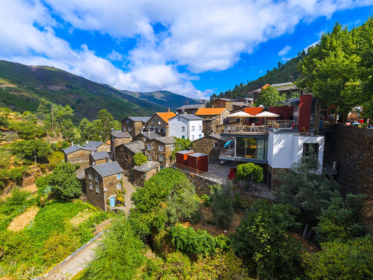 Village of Piodao, Portugal, nestled in valley