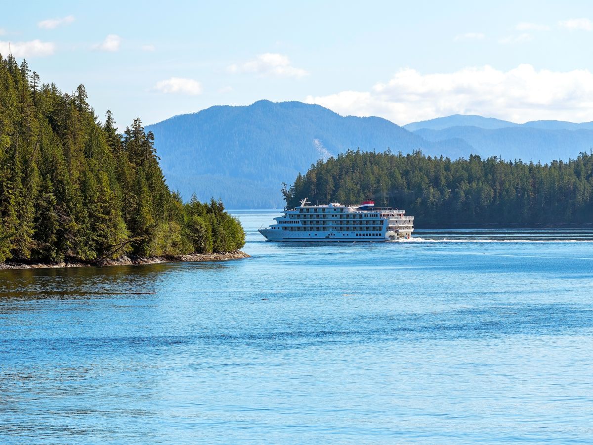 Cruise ship off the coast of British Columbia, Canada
