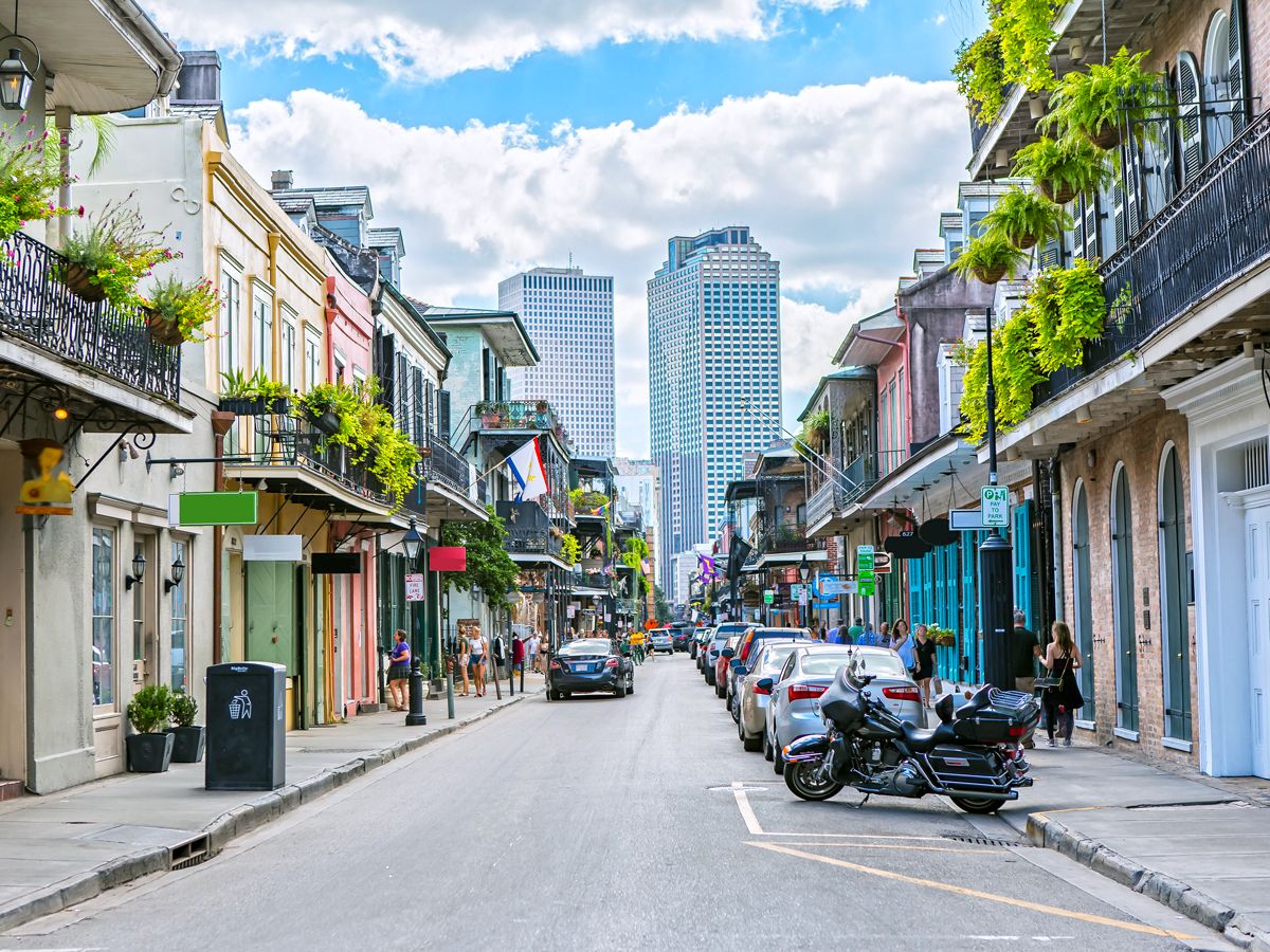 Street in the French Quarter of New Orleans, Louisiana