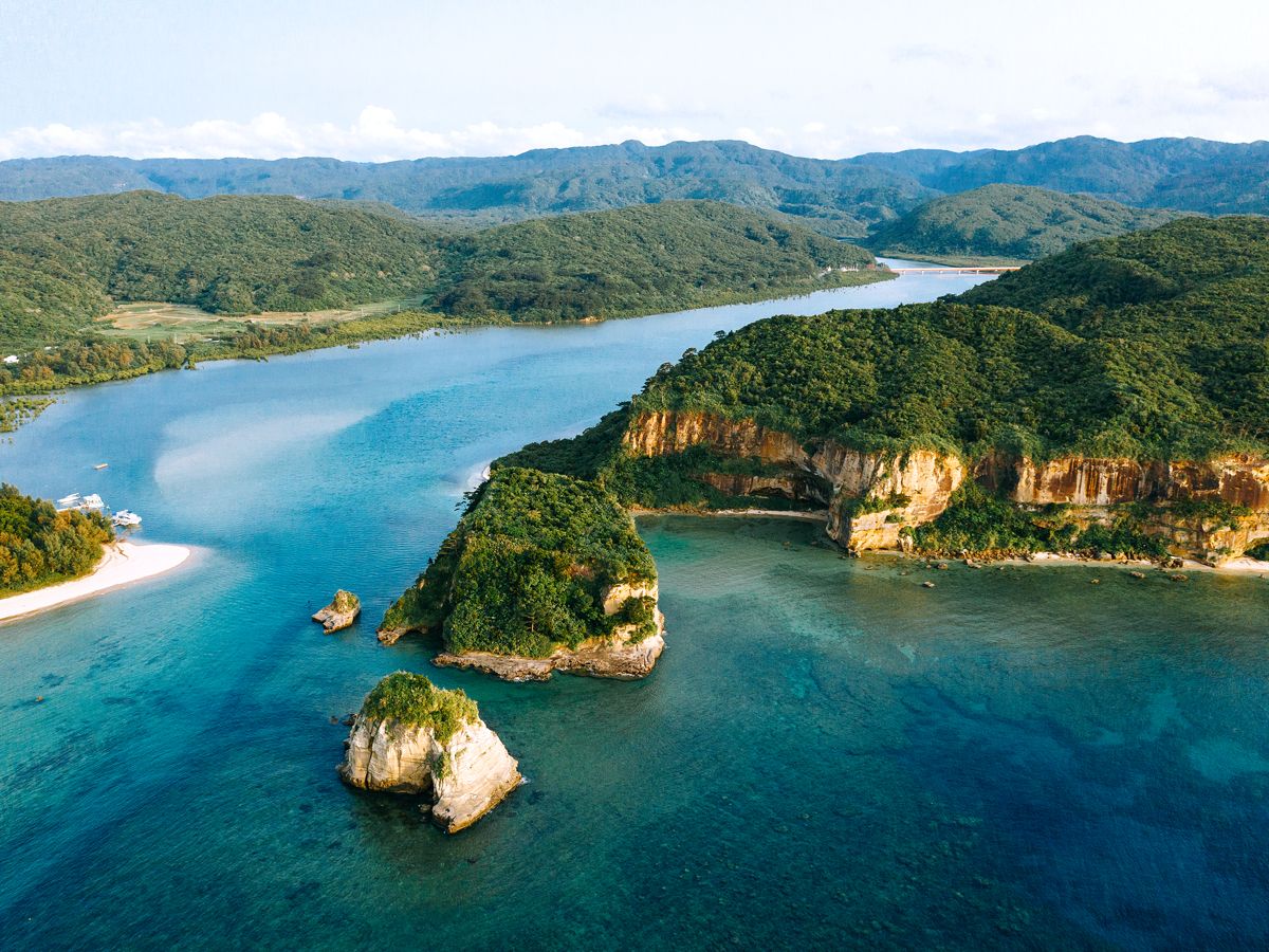 Aerial view of Irimote Island, Japan