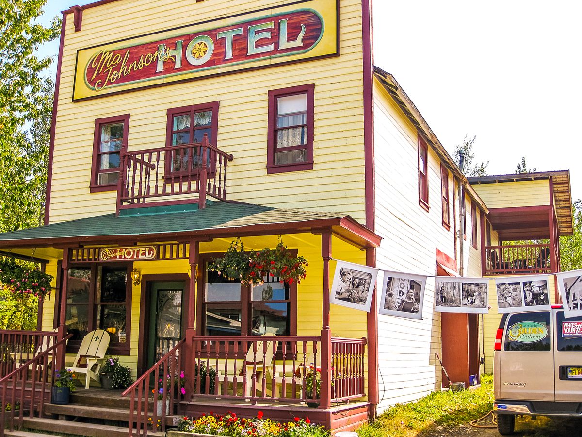 Exterior of Ma Johnson’s Historical Hotel in Wrangell-St. Elias National Park & Preserve, Alaska