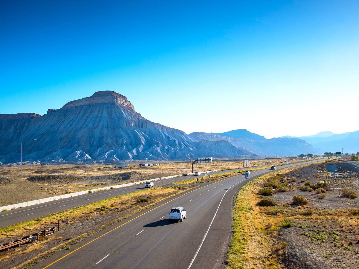 Cliffs along Interstate 70 in Colorado
