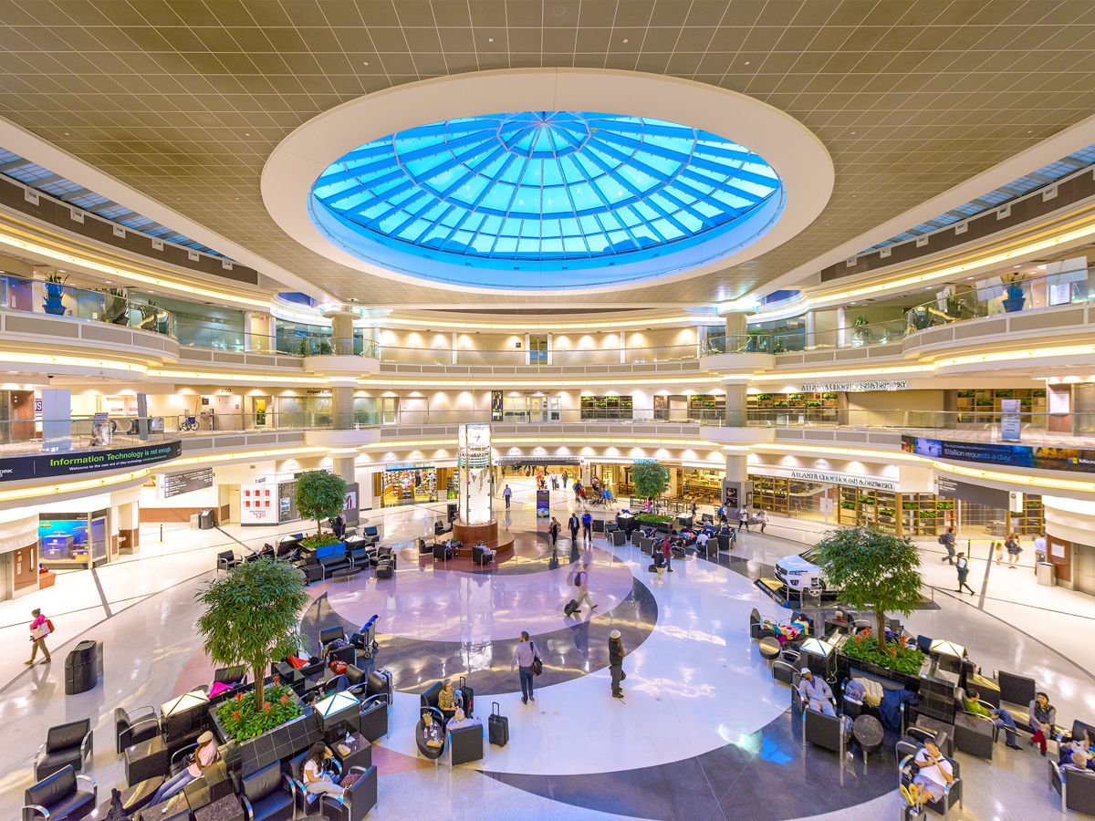 Interior of terminal building at Hartsfield-Jackson Atlanta Airport