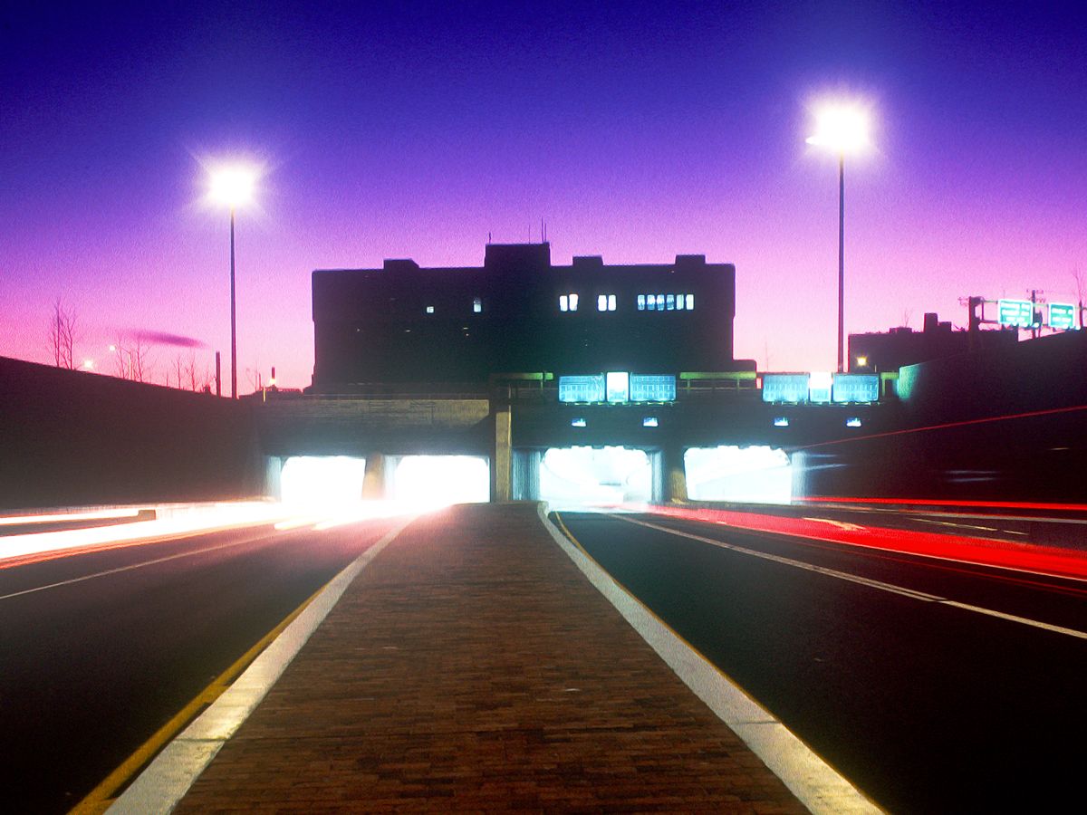 Entrance to Fort McHenry Tunnel in Baltimore, Maryland