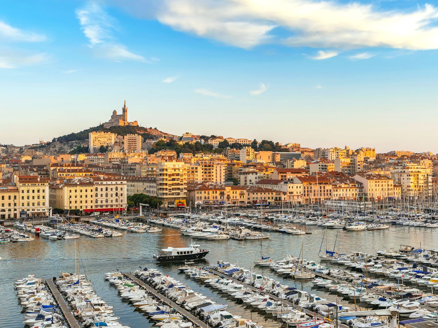 Aerial view of Port de Marseille, France