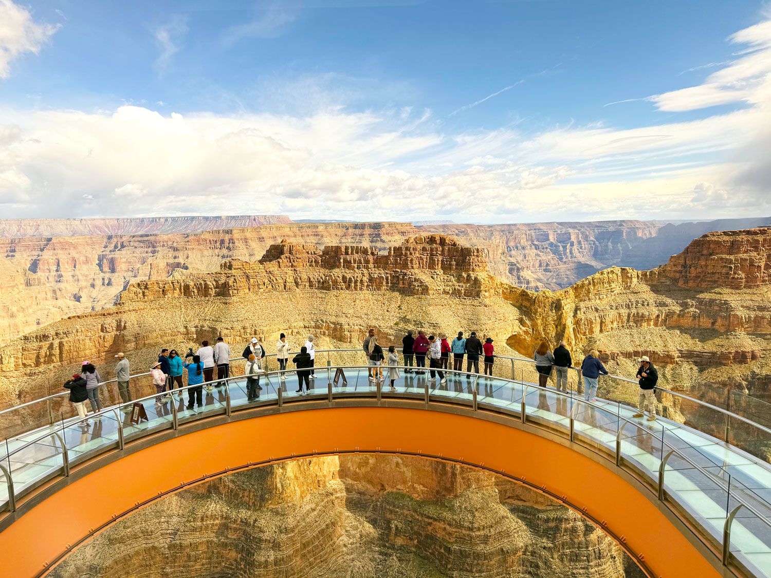 Visitors on the Grand Canyon Skywalk in Arizona