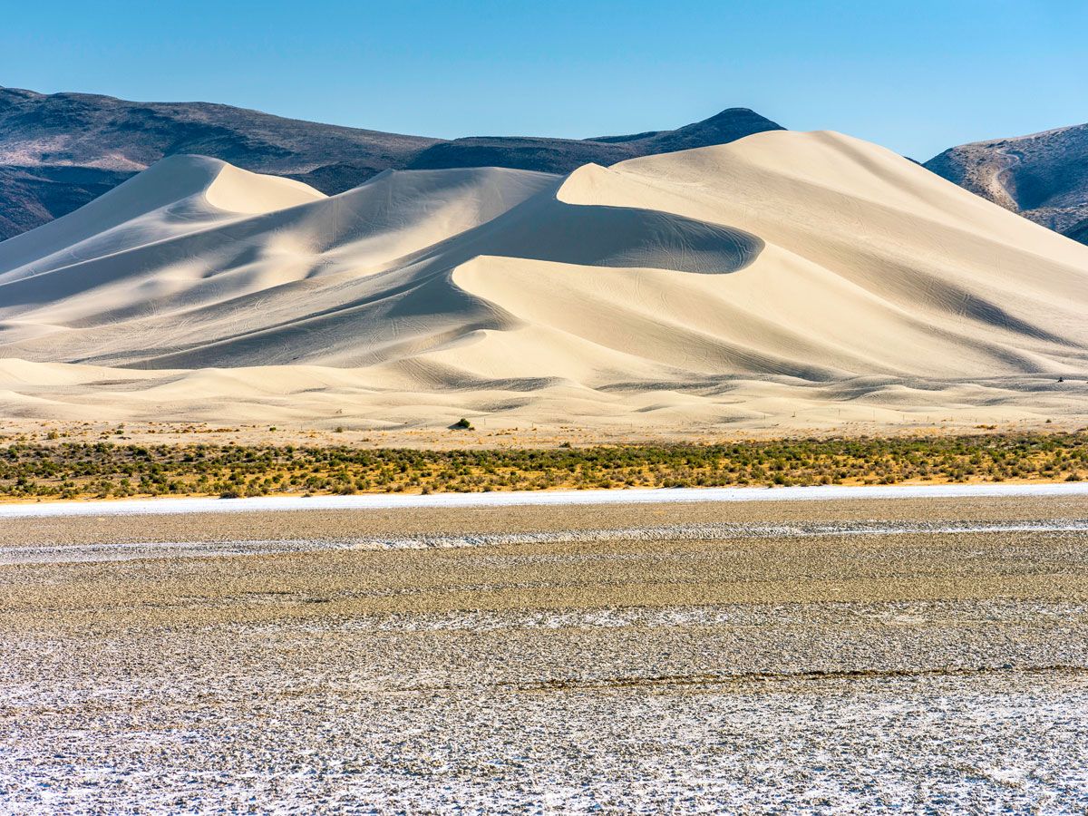 Dunes of Sand Mountain along the Loneliest Road in America