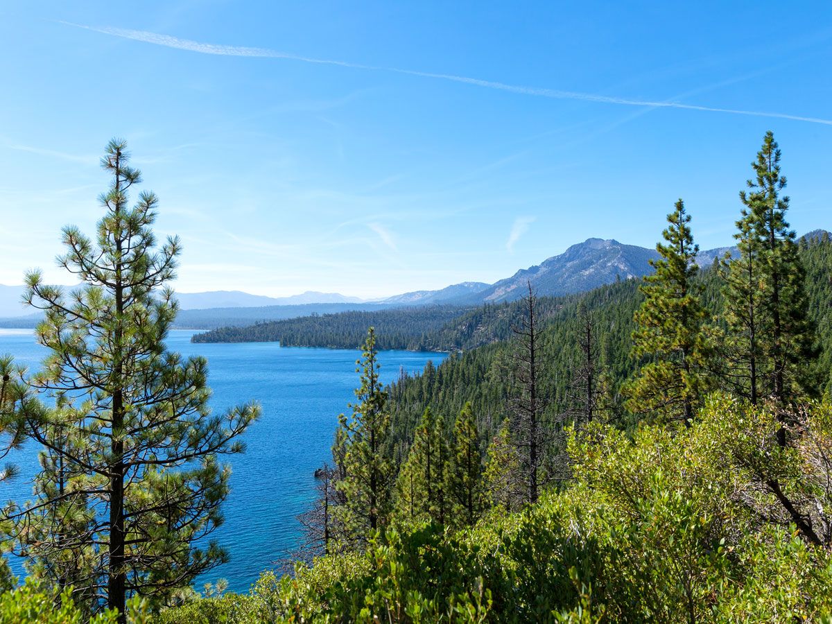 View of Lake Tahoe from D.L. Bliss State Park in California