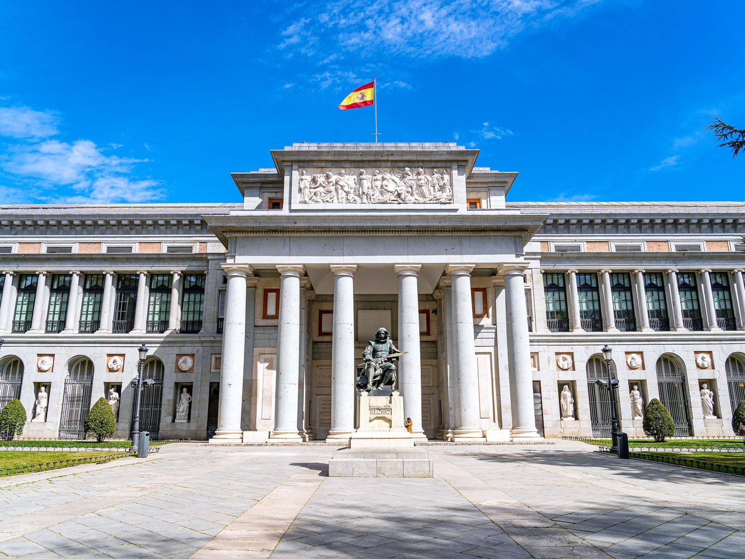 Exterior of the Prado Museum in Madrid, Spain