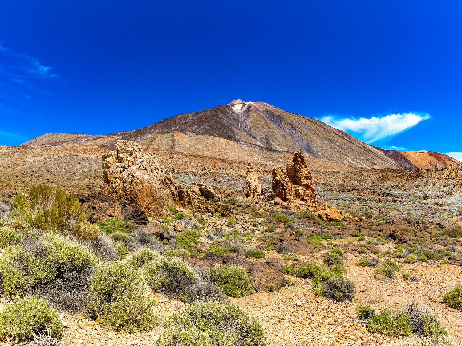 Landscape of Teide National Park in the Canary Islands