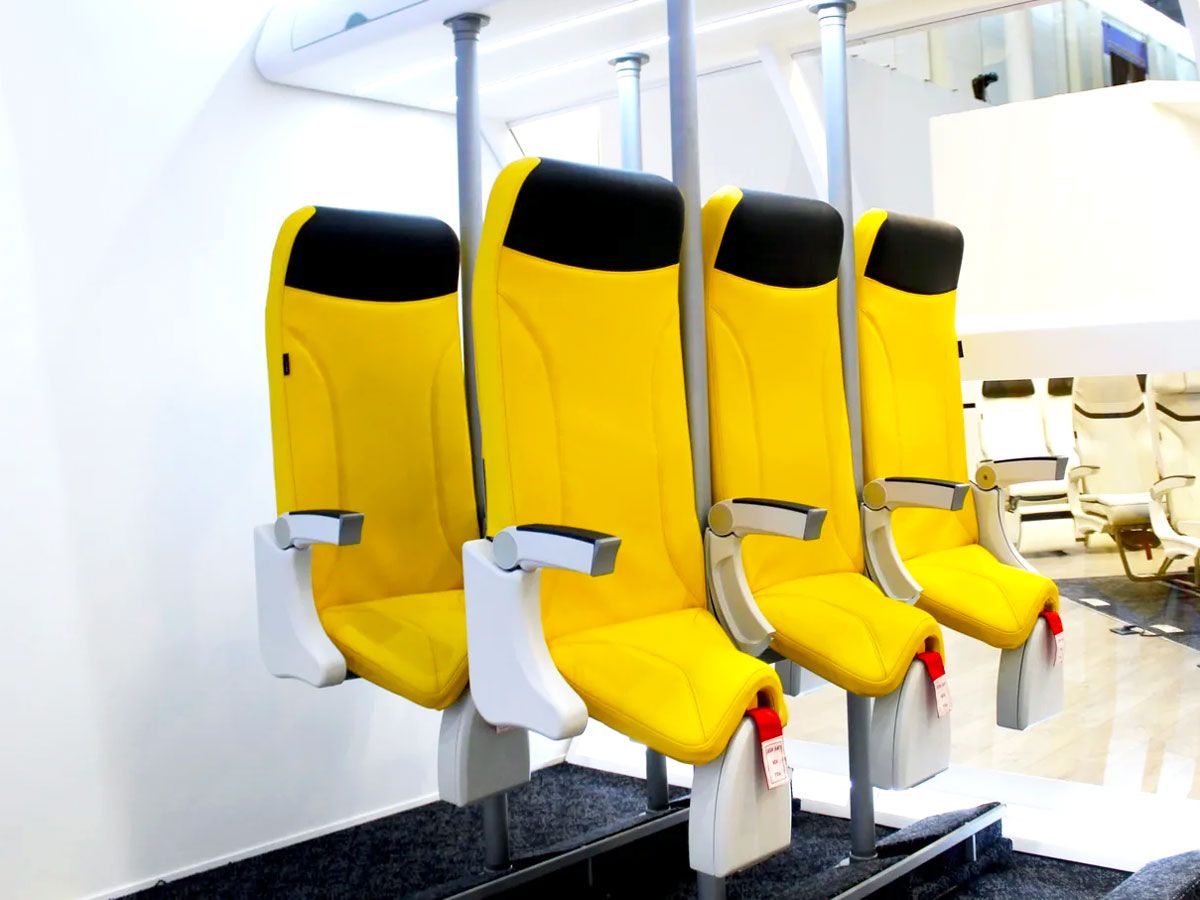 Prototype of standing-only airplane seats