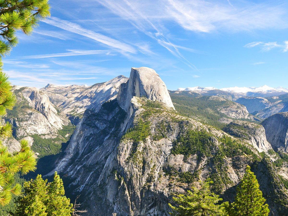 Aerial view of Yosemite's Half Dome