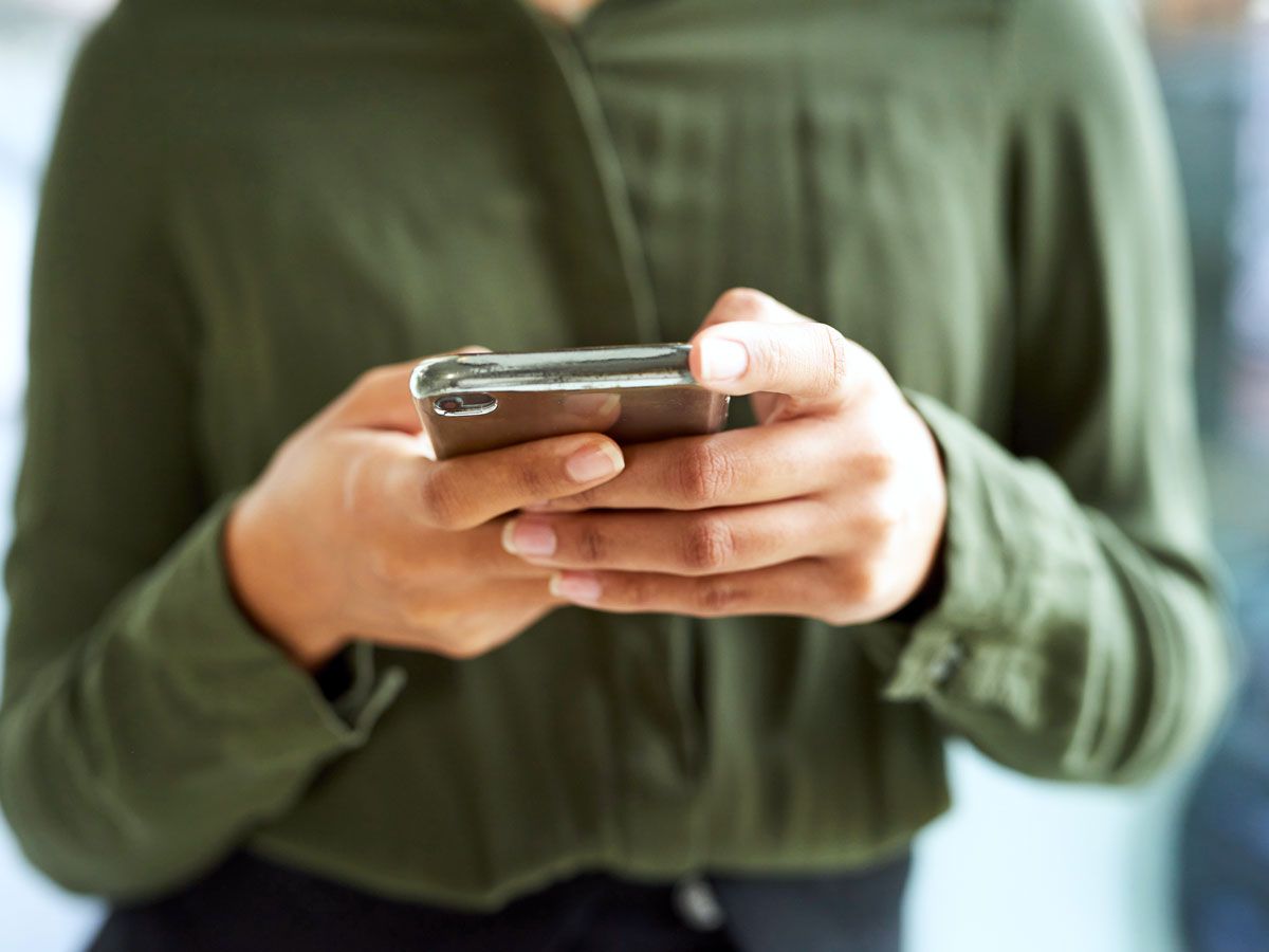 Person using cellphone