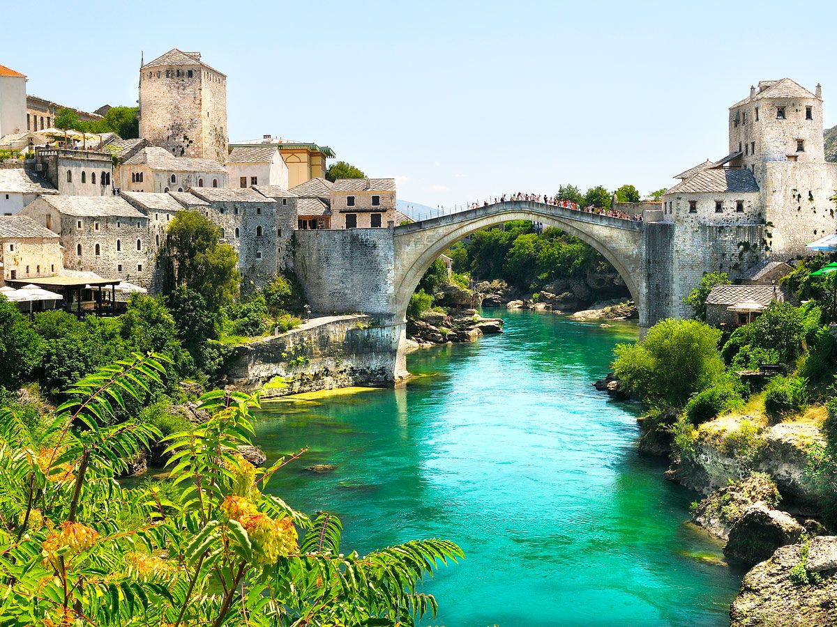 Stari Most (Old Bridge) in Mostar, Bosnia and Herzegovina 