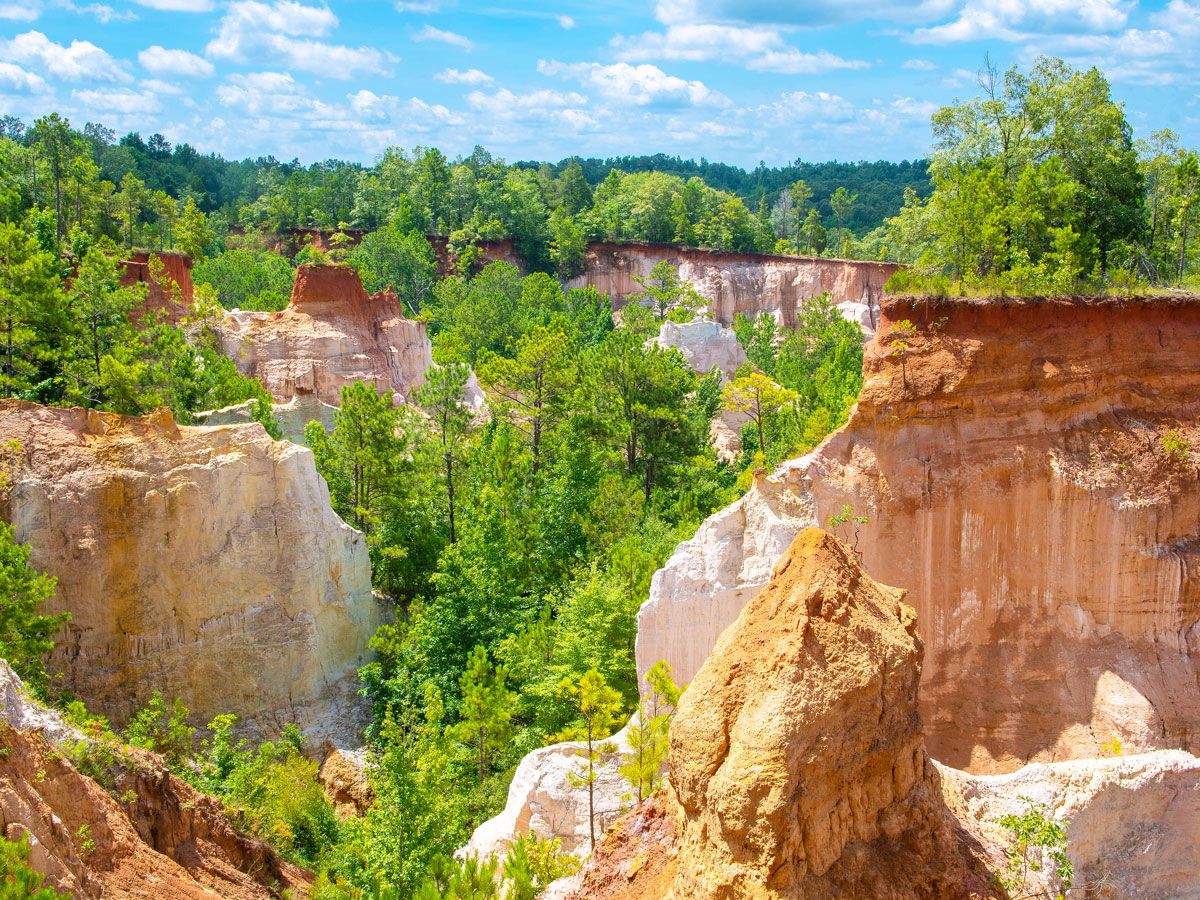 View of Providence Canyon in Georgia