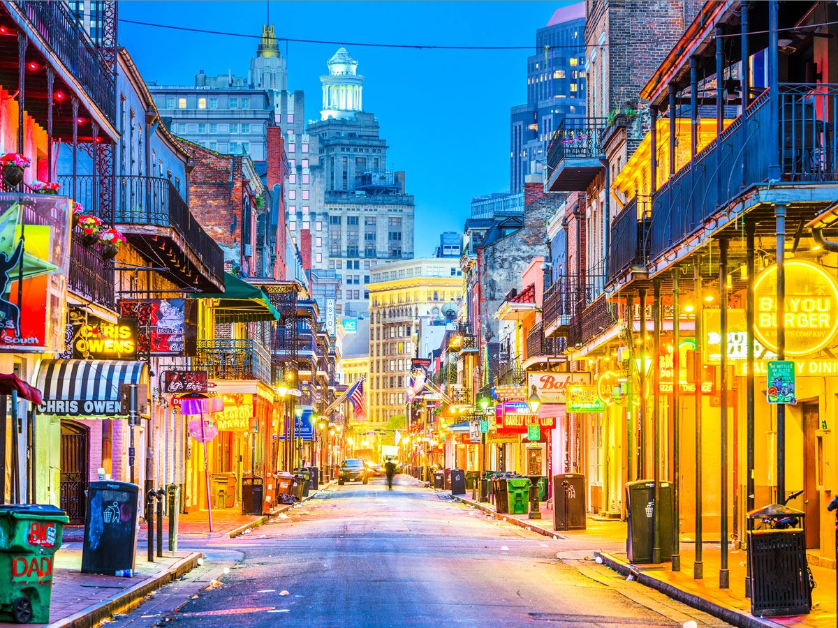 French Quarter of New Orleans at night