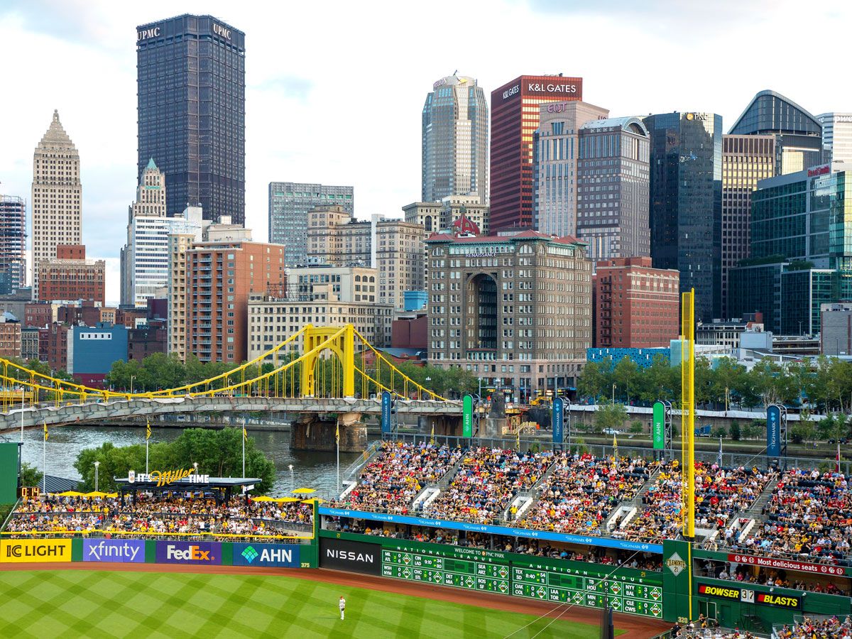 PNC Park with Pittsburgh skyline in background