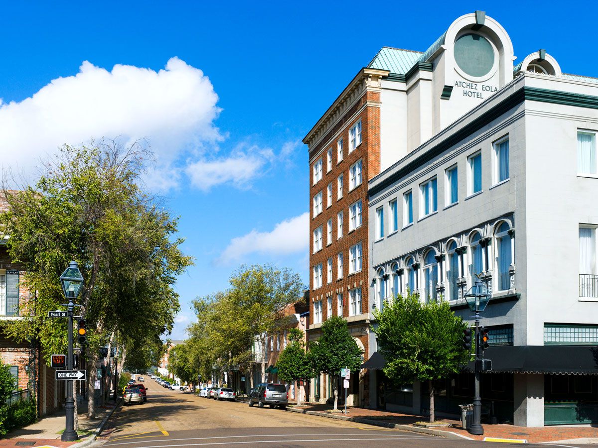 Historic hotel in downtown Natchez, Mississippi