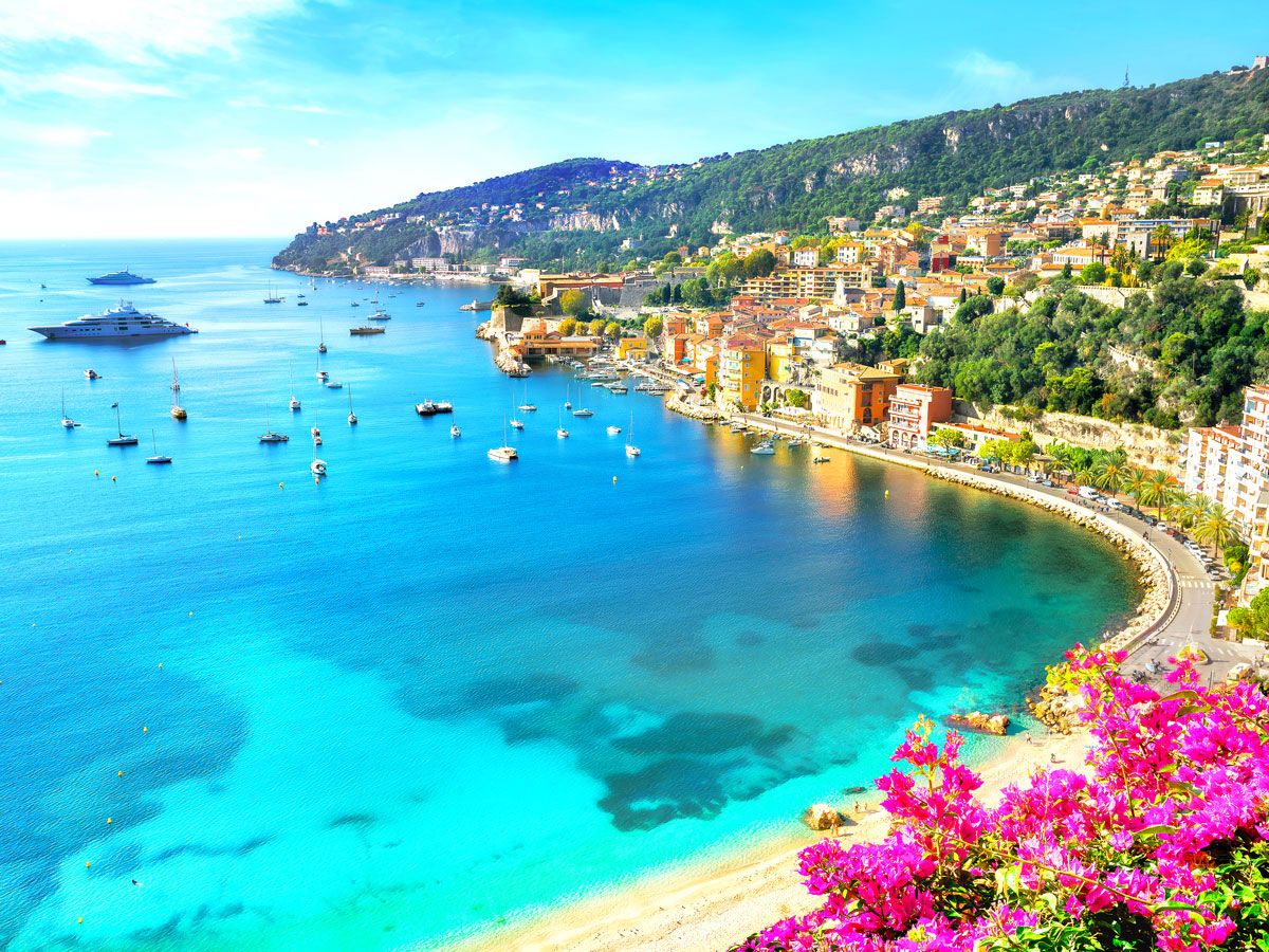 Aerial view of the French Riviera