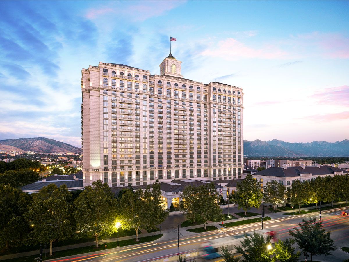 Exterior of the Grand America Hotel in Salt Lake City, Utah