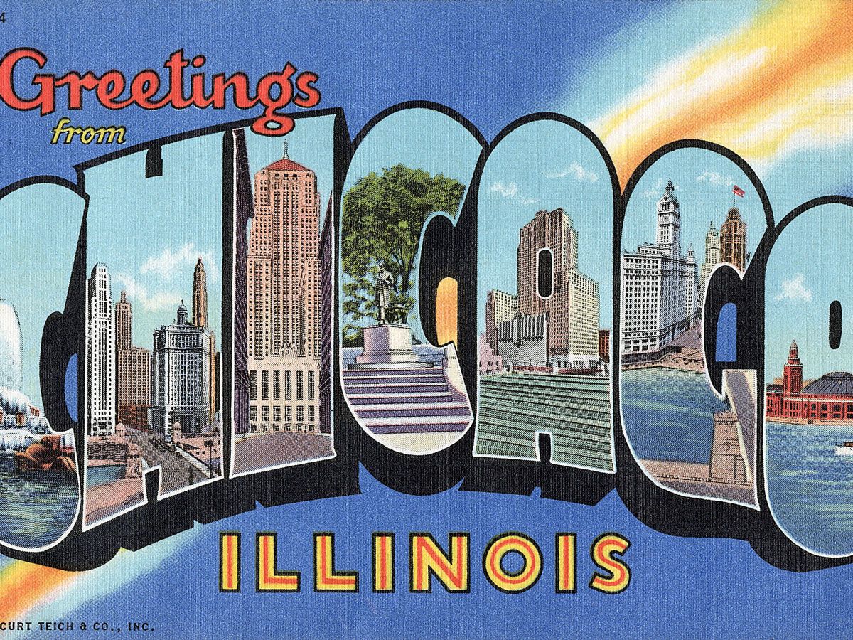 Postcard with message "Greetings from Illinois"