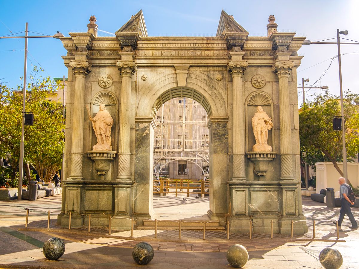 Plaza of Reyes Arch in Ceuta, Spain