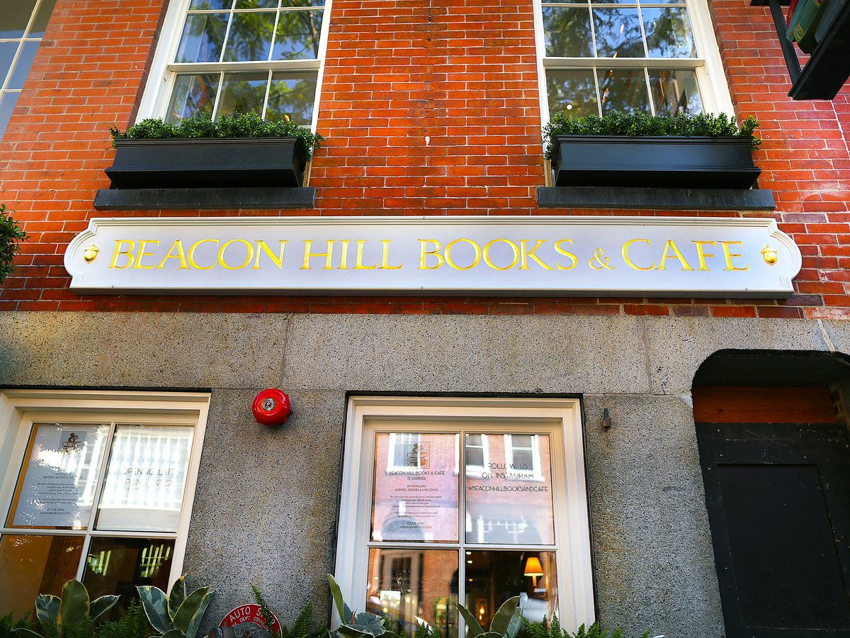 Exterior of Beacon Hill Books & Cafe in Boston, Massachusetts