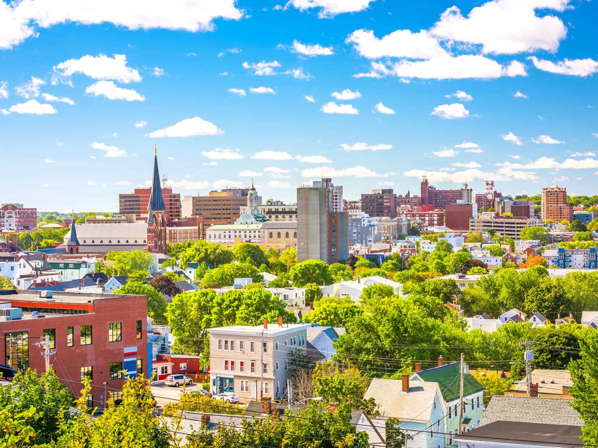 City of Portland, Maine, seen from above