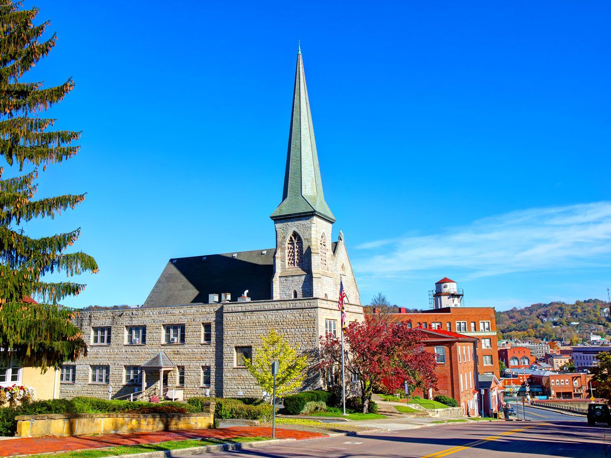 Church in downtown Cumberland, Maryland