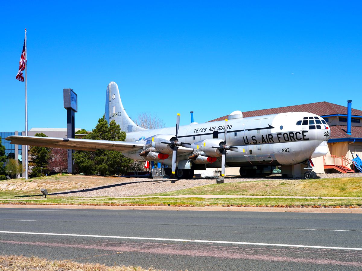 Converted Boeing KC-97 tanker now used as the Airplane Restaurant in Colorado Springs, Colorado