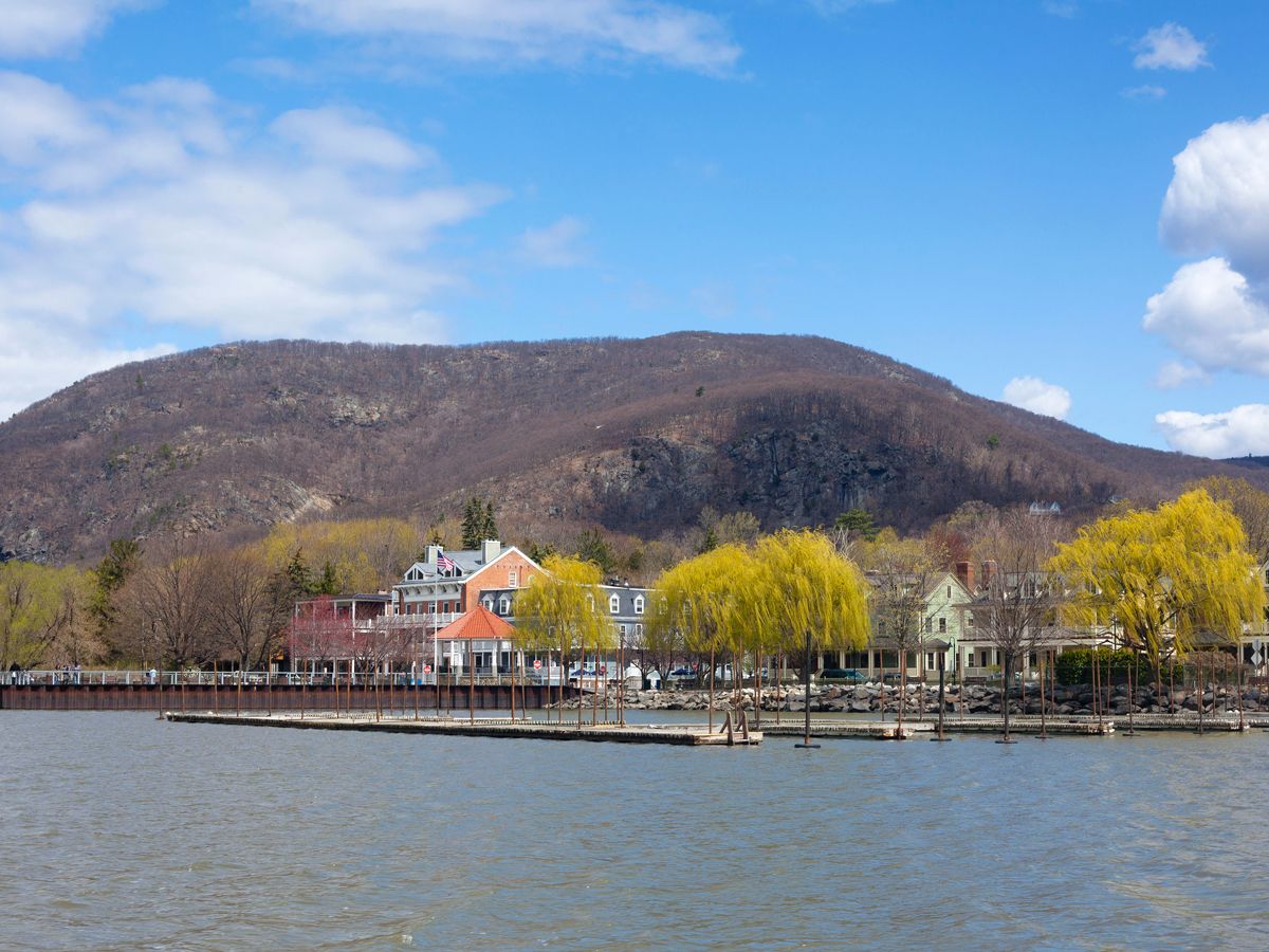 View across Hudson River of Cold Spring, New York