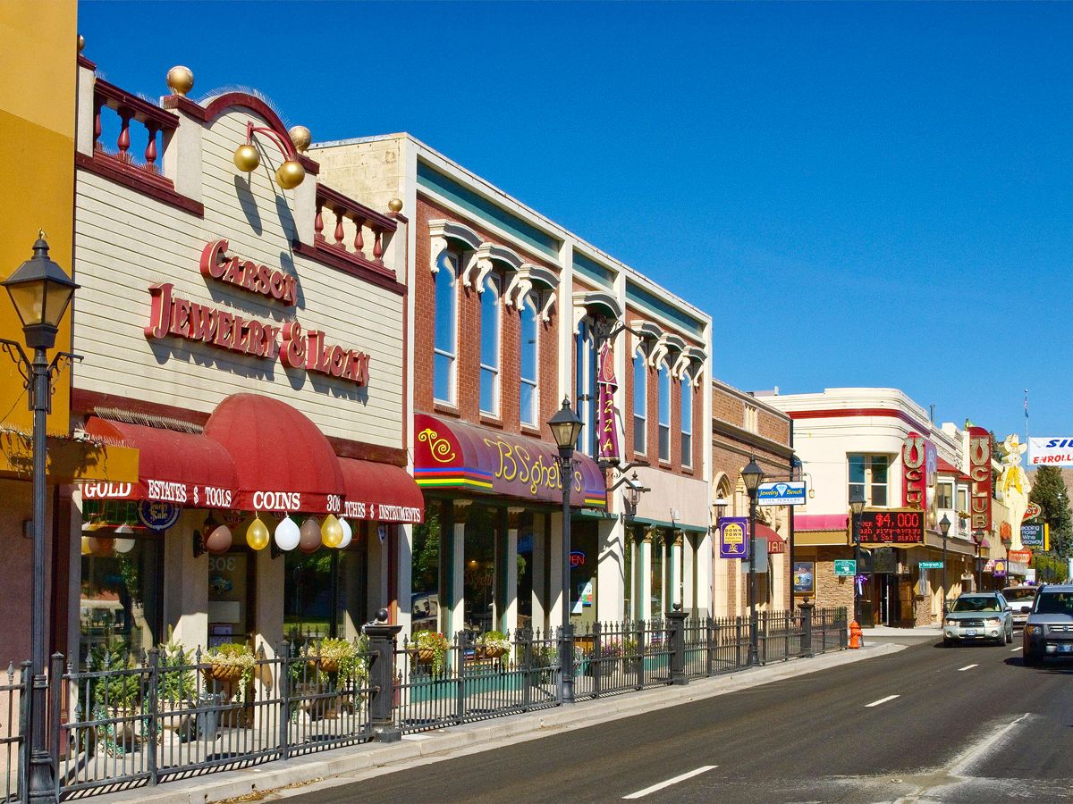 Commercial street in Carson City, Nevada