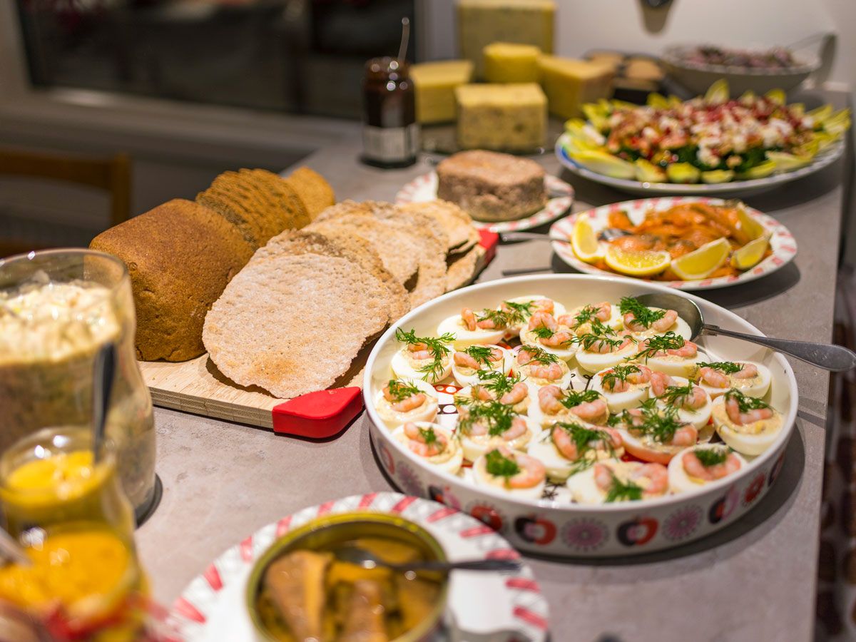Julbord feast in Sweden