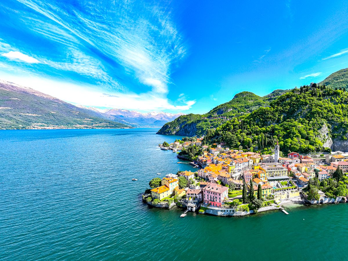 Aerial view of Lake Como