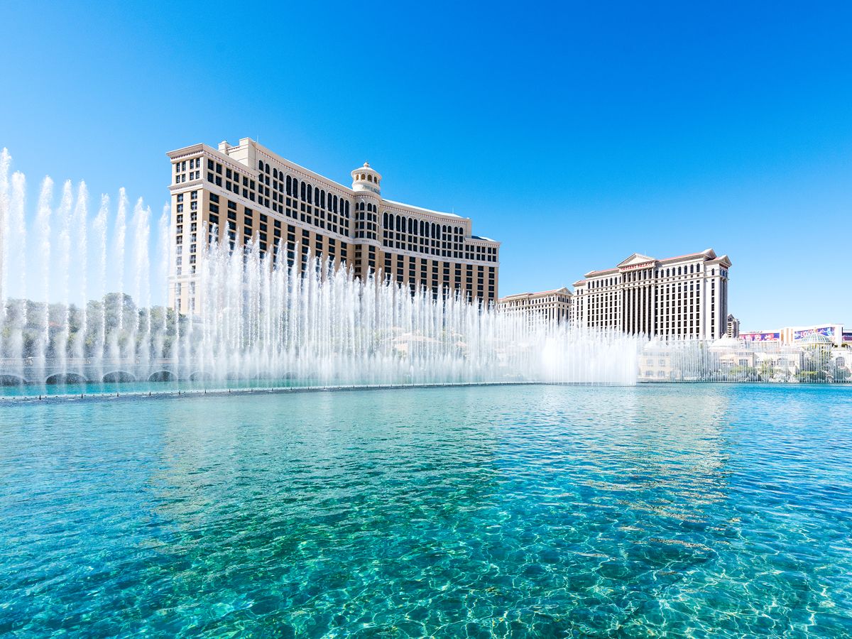 Bellagio fountain show in Las Vegas