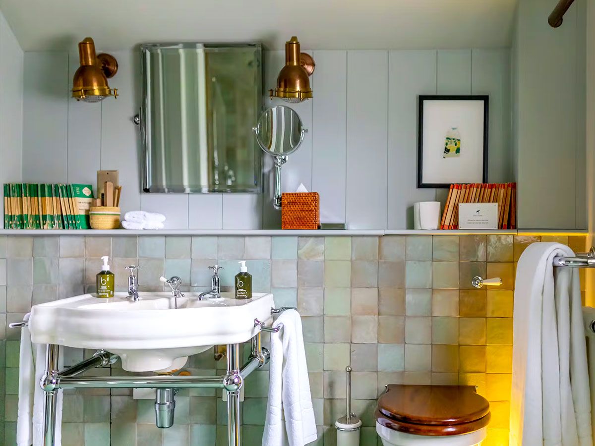 Bathroom at the Beaverbrook hotel in Surrey, England