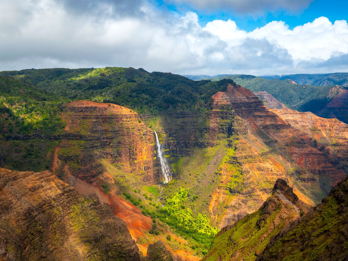 Waterfall in Waimea Canyon, Hawaii