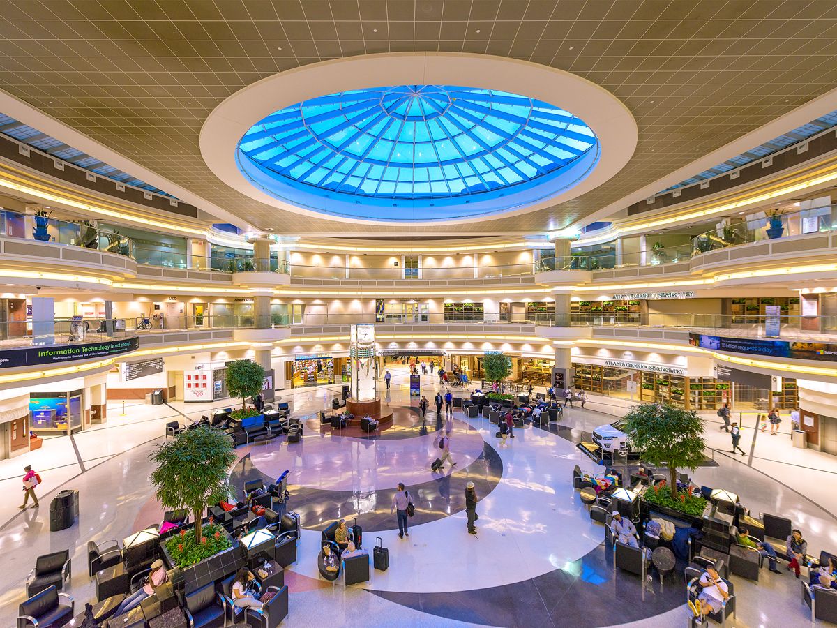 Interior of terminal at Hartsfield-Jackson Atlanta International Airport