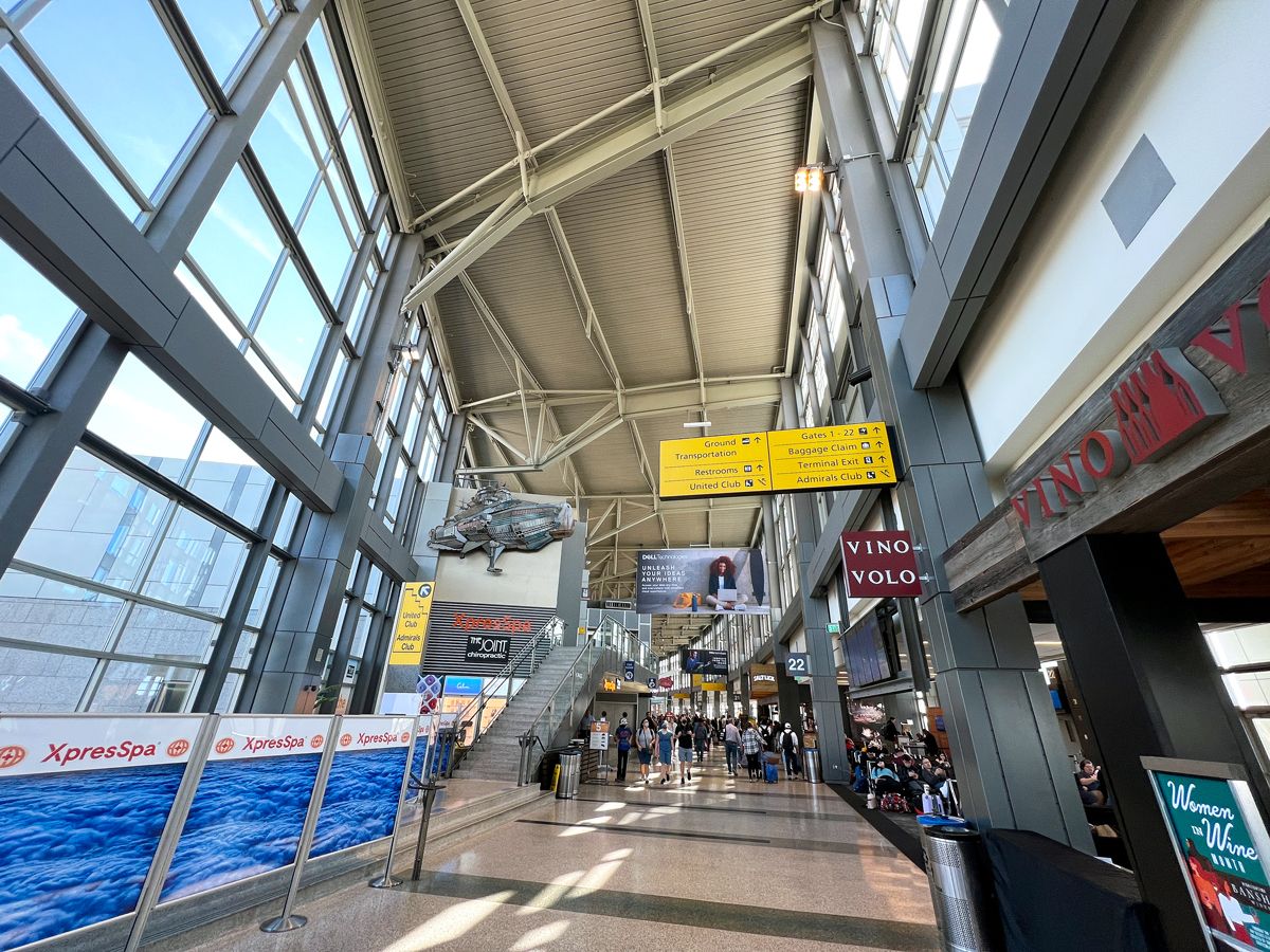 Eateries inside terminal at Austin-Bergstrom International Airport in Texas