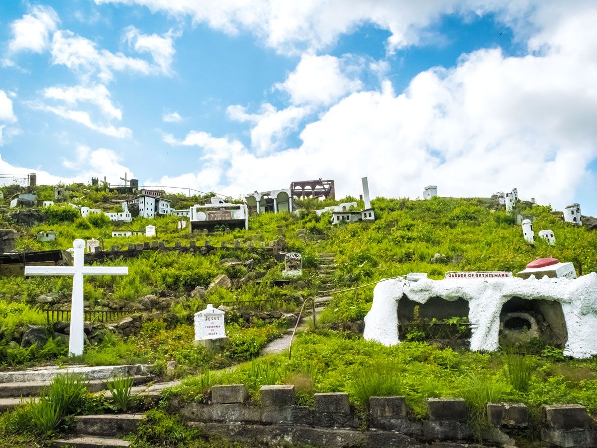 Abandoned attractions at Holy Land USA biblical theme park in Connecticut