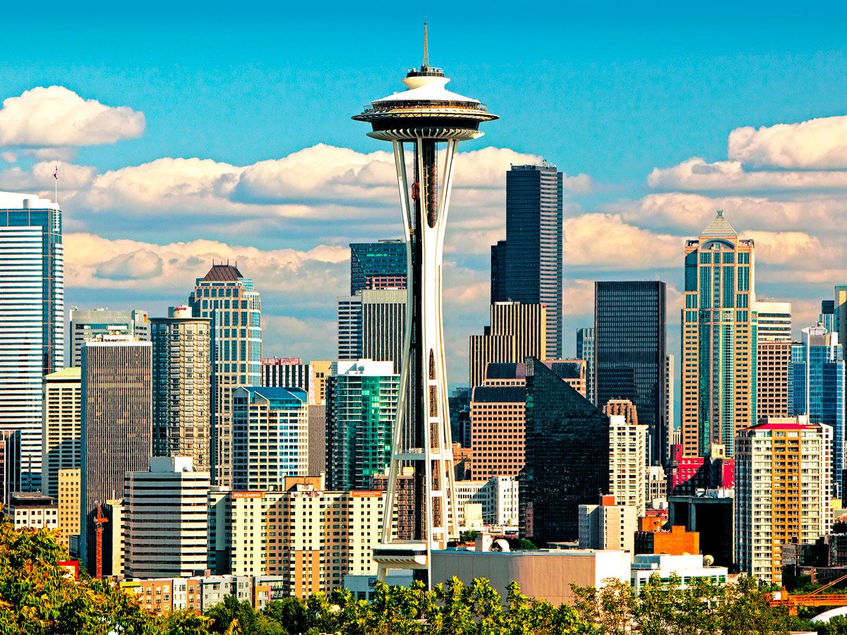 Space Needle and Seattle skyline