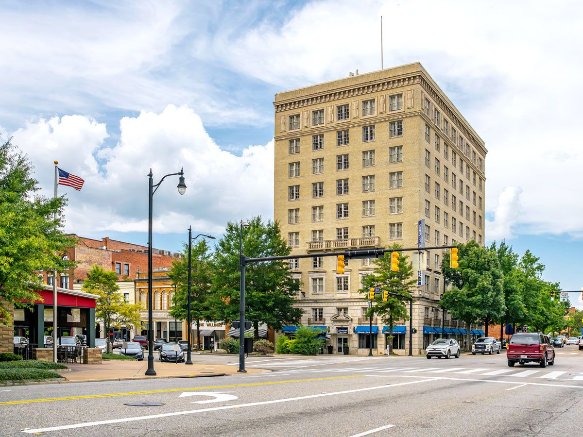 Street corner in Montgomery, Alabama